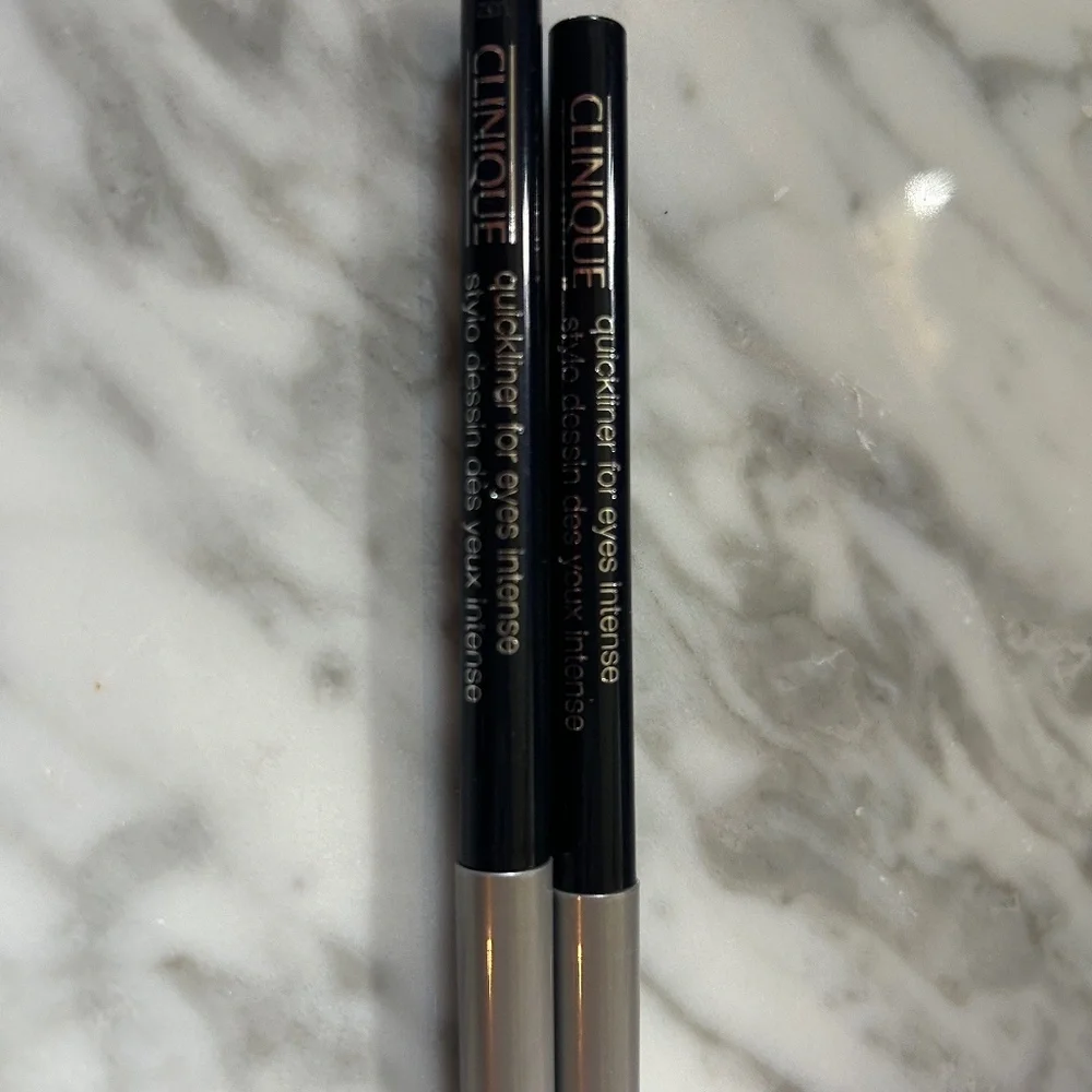 NEW Lot of 2 Clinique Quickliner for Eyes Intense 01 Intense Black Eyeliner Line
